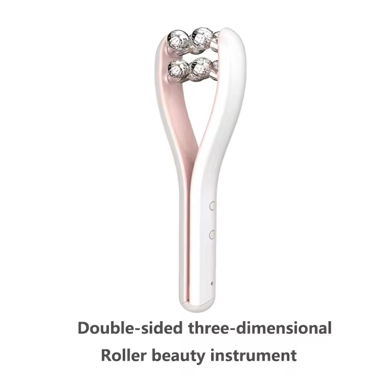 EMS Roller Face-Slimming Device – V-Face Beauty Massager for Firming, Lifting & Contouring | Microcurrent Facial Roller for Jawline Sculpting, Anti-Aging & Skin Tightening