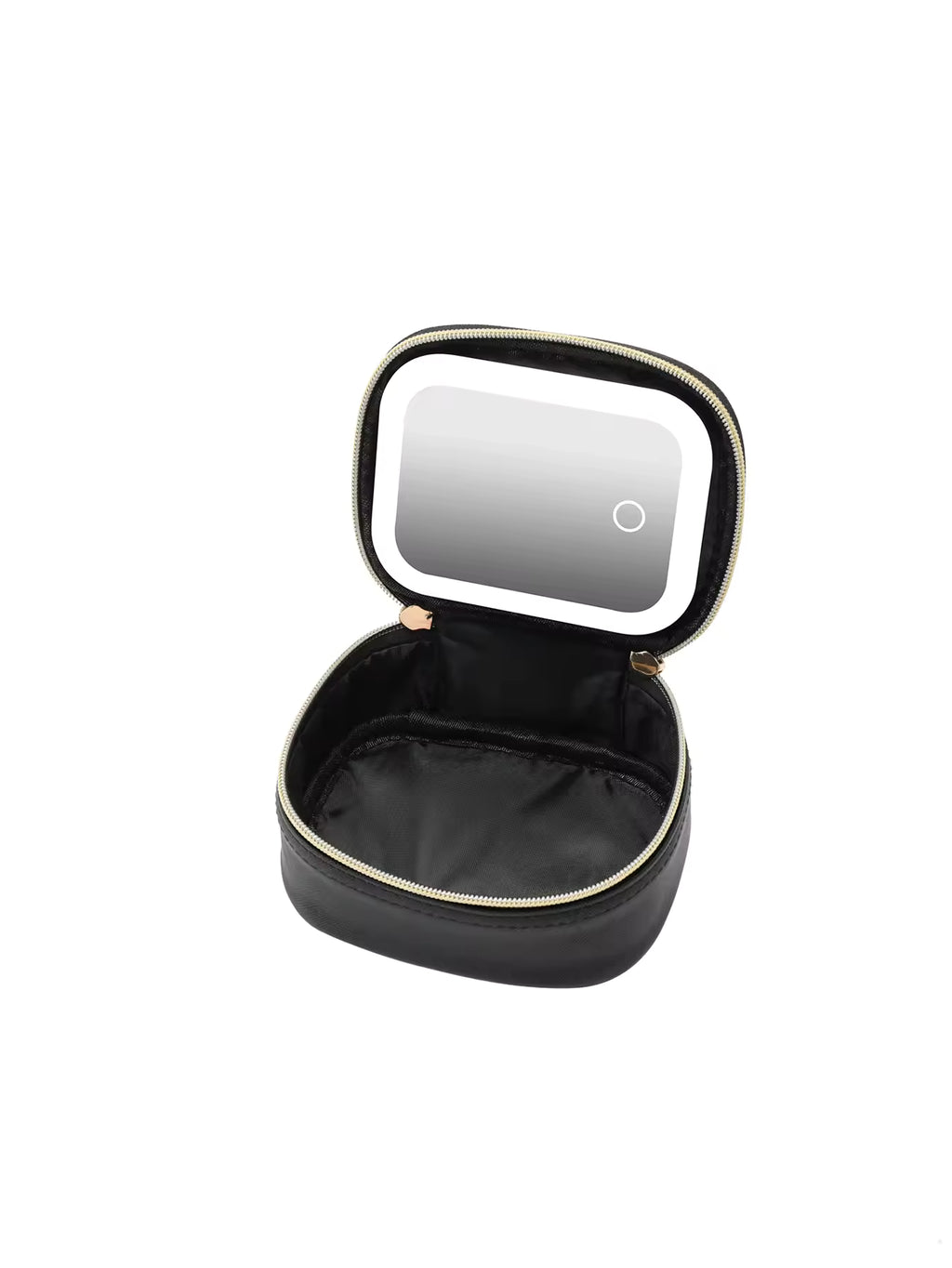 Rechargeable Travel Makeup Bag with LED Lighted Mirror — Portable Touch-Screen Cosmetic Organizer with 3 Light Modes | Tabletop Vanity Case for Travel &amp; Daily Use