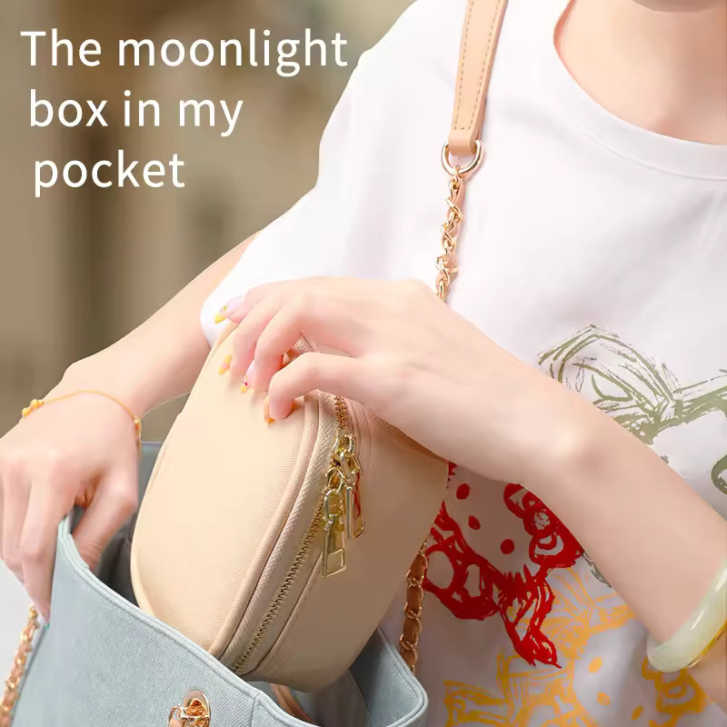 Rechargeable Travel Makeup Bag with LED Lighted Mirror — Portable Touch-Screen Cosmetic Organizer with 3 Light Modes | Tabletop Vanity Case for Travel &amp; Daily Use