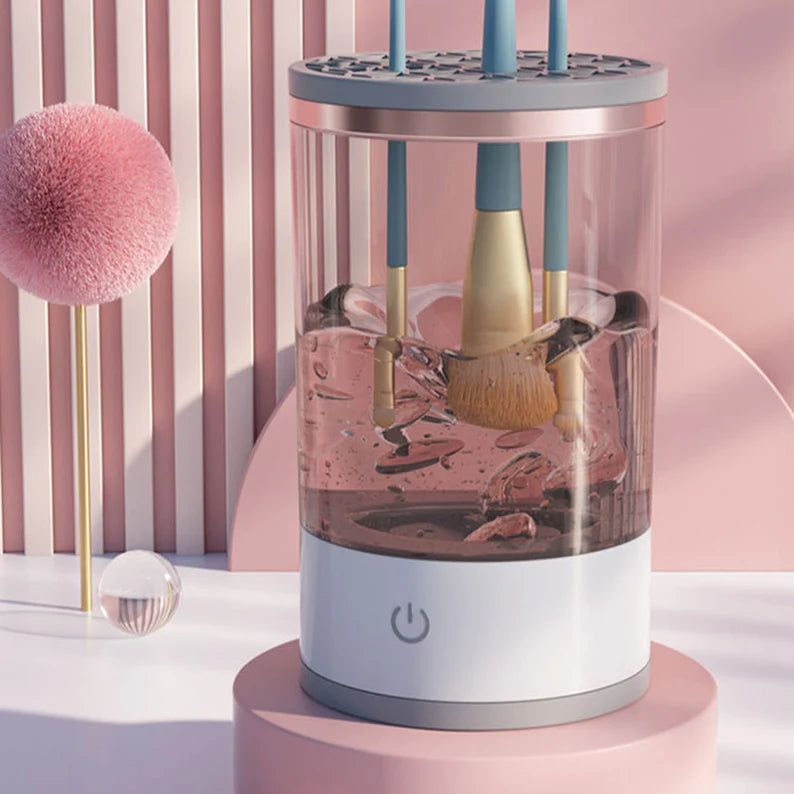 Electric Makeup Brush Cleaner & Dryer | 360° Deep Clean in Seconds - Nezavibe | Fits Most Brush Sizes | Professional Cosmetic Cleaning Tool