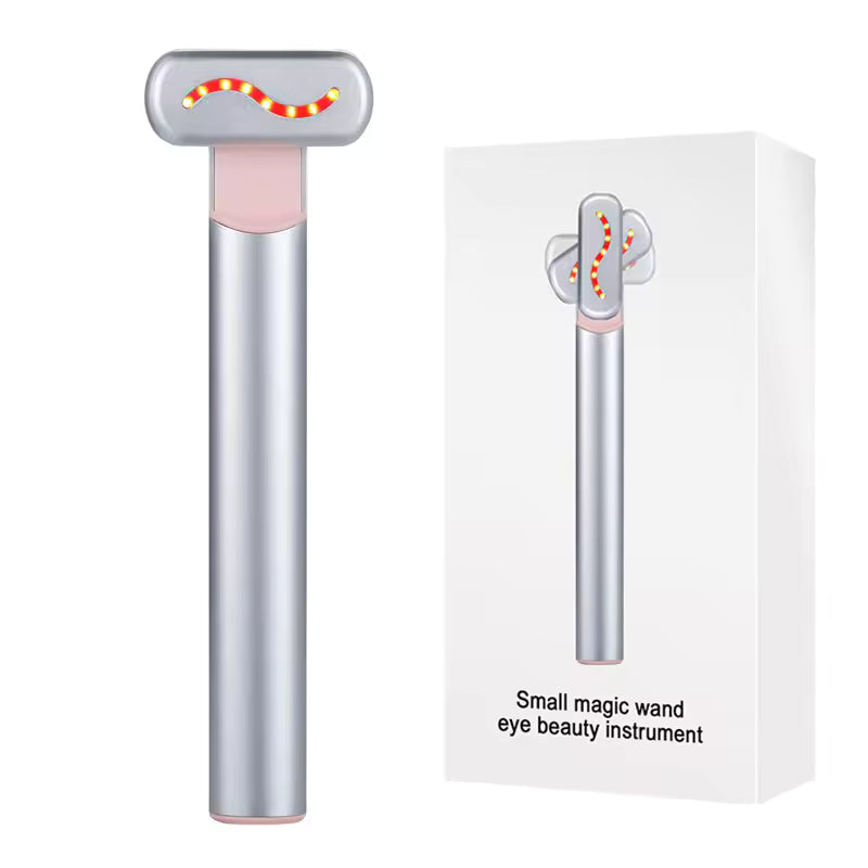 EMS Microcurrent Face Lifting Device – Red Light Therapy Facial Wand | Anti-Aging Skin Tightening Tool for Face, Eyes & Neck | Anti-Wrinkle, Firming, Lifting Beauty