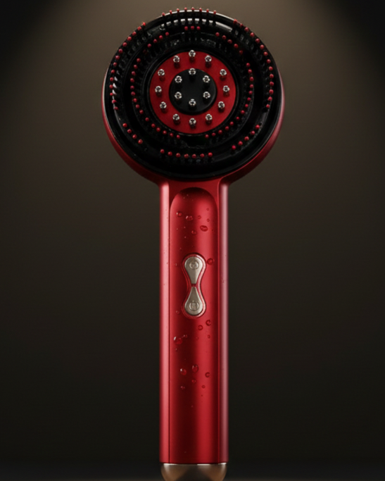 Electric Scalp Massager Comb – Hair Growth Therapy Device with Micro-Current & Red & Blue Light | Anti-Hair Loss Treatment & Oil Applicator for Fuller, Stronger Hair